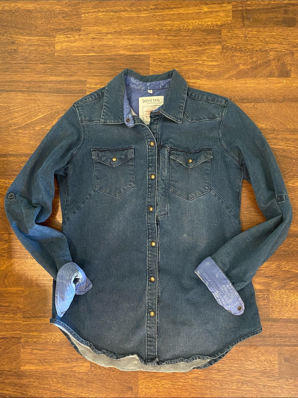 Dovetail Workwear - Women's Dark Blue Denim Shirt